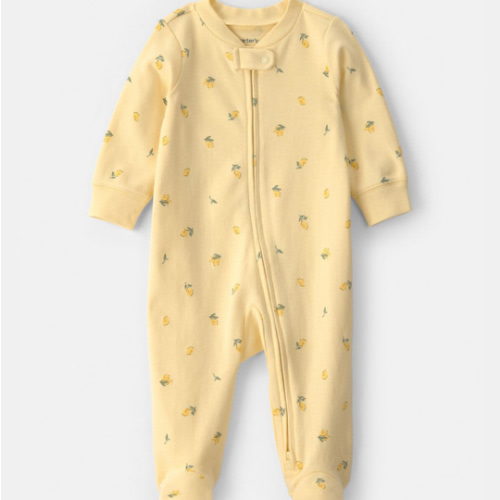 Baby Lemon 2-Way Zip 100% Cotton Sleep & Play Pajama - Yellow | Carter's