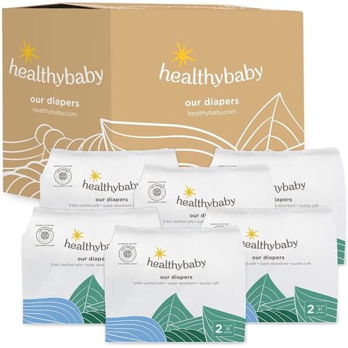 Our Diapers | The First EWG Verified & Microbiome-Friendly Diaper | 12-Hour Leak Protection | Made with Organic Cotton & Plant-Derived Materials | Totally Chlorine Free | Size 2 (12-18 lbs) 186 Count