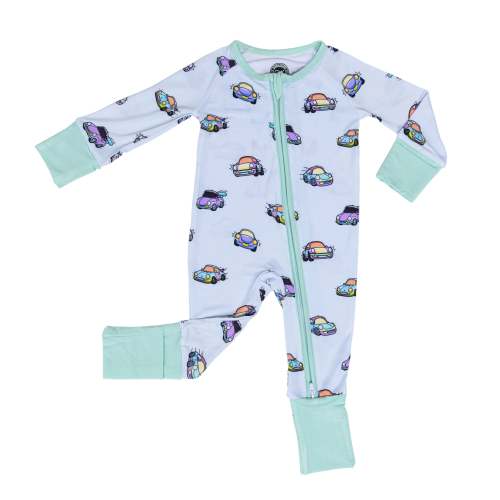 Air-Cooled Porsche Baby Zippy | Vintage Car Bamboo Zipper Pajamas – Gearhead Kids