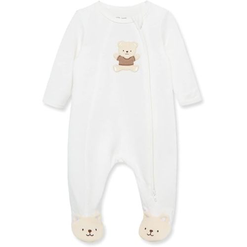 Little Me Clothes for Baby Gender Neutral 100% Cotton Scratch-Free Tag Footed One-Piece Romper Sleeper