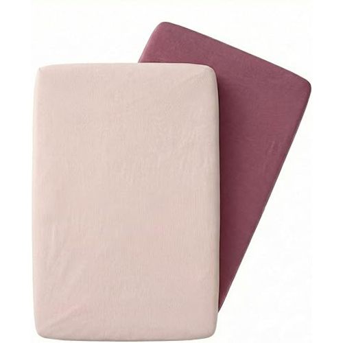 100% Organic Cotton Bassinet Sheets for Guava Lotus Bassinet, 2 Pack – Breathable Soft Fitted Bassinet Sheets for Baby & Newborn, Unisex (Purple)