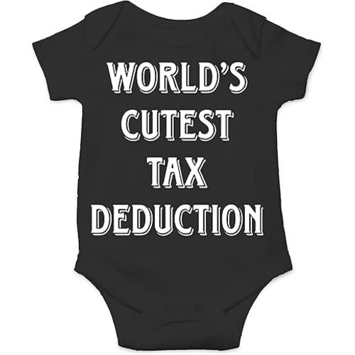 AW Fashions World's Cutest Tax Deduction Baby Bodysuit Adorable Newborn Infant Girl Romper Boy Clothes