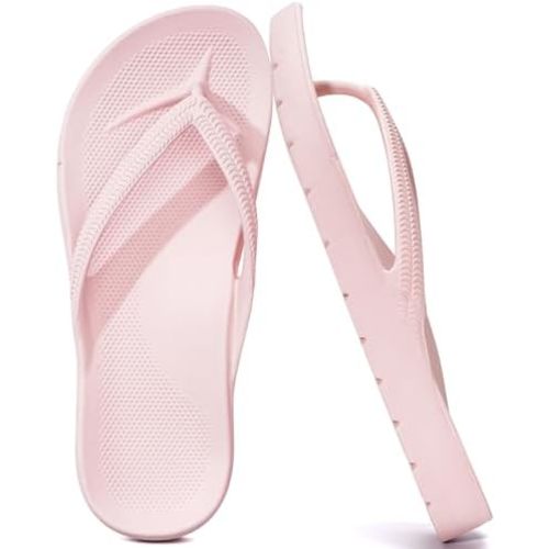 Flip Flops for Women and Men with Arch Support Comfortable Recovery Slide Sandals Slip Resistant Shower Shoes Walking Thong Sandals Lightweight and Soft Footbed Slides Flip Flops