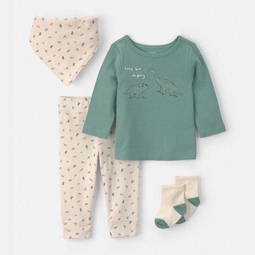 Baby Boy Carter's 4-Piece Long Sleeve Top, Pants, Bandana & Socks Set