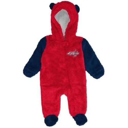 Outerstuff NHL Newborn & Infant Stay Napping Teddy Fleece Bunting Full-Zip Sleeper