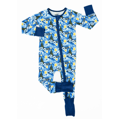 (3-6 month) Starry Night Bamboo Sleeper – Little Crowns & Capes