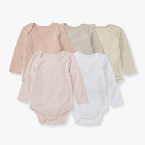 Burt's Bees Baby Organic Cotton Bodysuits – Baby Boy & Girl Short and Long Sleeve One-Pieces, 5-Pack