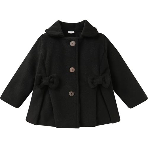 JEELLIGULAR Toddler Baby Girl Coats Kids Cloak Button Warm Thick Jacket Clothes Baby Fall Winter Outwear Clothes Set