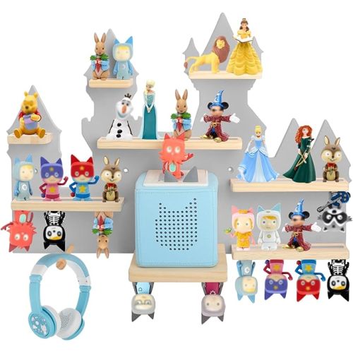 Wall Mounted Tonie shelf (grey-castle)