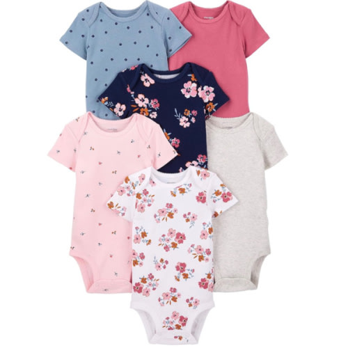 Simple Joys by Carter's Baby-Girls 6-Pack Short-Sleeve Bodysuit