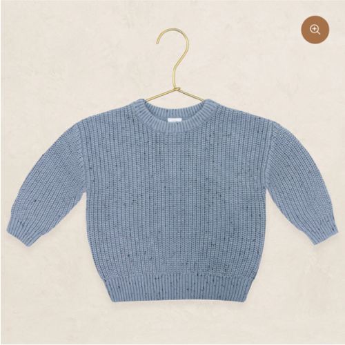 Knit Chunky Sweater - Cadet Speckle