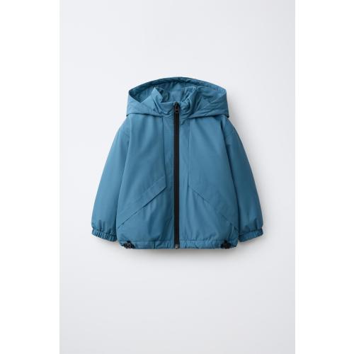 TECHNICAL WATER REPELLENT RAINCOAT - Light petrol blue | ZARA United States