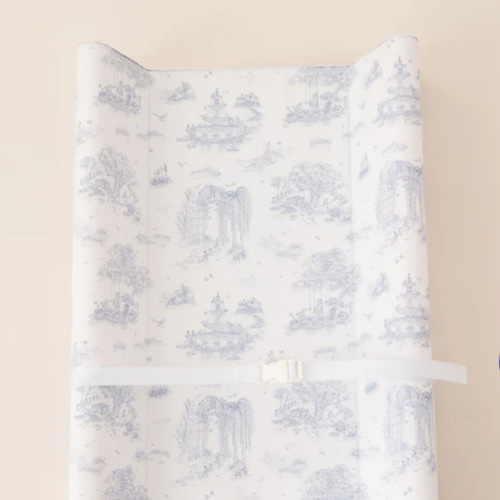 Spring Toile Blue Contour Change Pad | The Gilded Bird – The Gilded Bird US