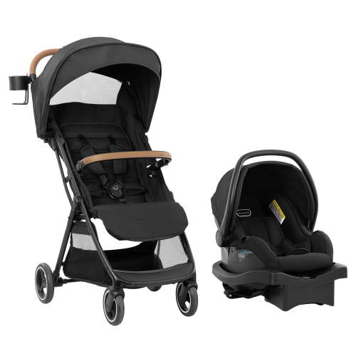 Evenflo Otto+ Travel System with LiteMax Infant Car Seat, Chia Black
