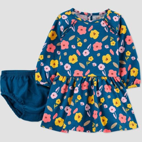 Baby Girls' Floral Dress - Just One You® made by carter's Blue