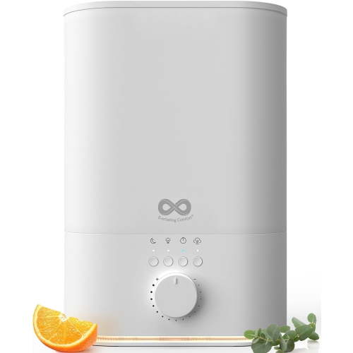 Everlasting Comfort 6L Top Fill Humidifier - Quiet Cool Mist, 60-Hour Run Time, for Large Rooms & Bedrooms, Aromatherapy