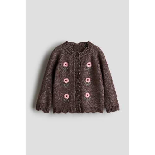 EMBROIDERY-DETAIL CARDIGAN