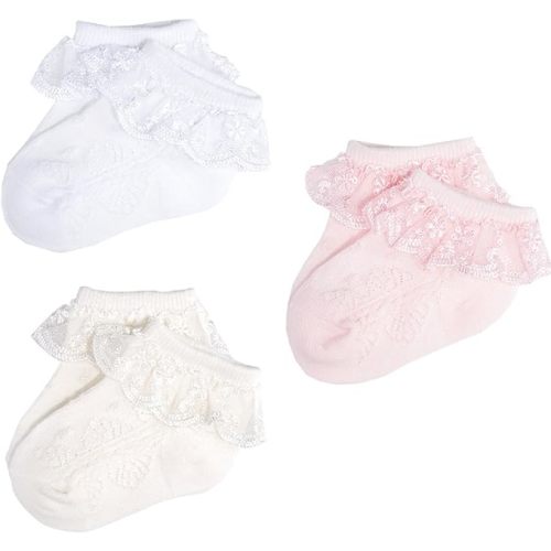 EPEIUS Baby-Girls Eyelet Frilly Lace Socks,Newborn/Infant/Toddler/Little Girls (Pack of 2/3/4/6)
