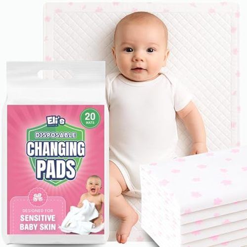 Eli with Love Disposable Baby Changing Pads (60 Pack, Floral)
