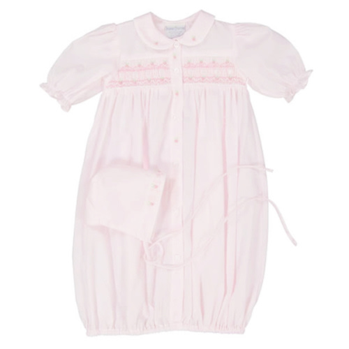 Ribbon Smocked Take Me Home Gown with Hat | Feltman Brothers