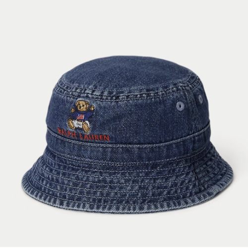 Polo Bear Indigo Denim Bucket Hat