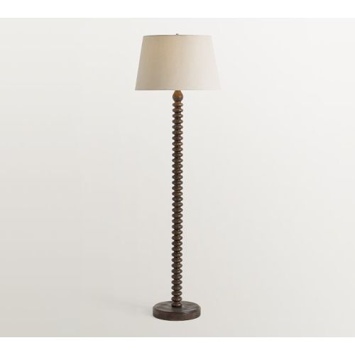 Larkin Stacked Wood Floor Lamp (65")