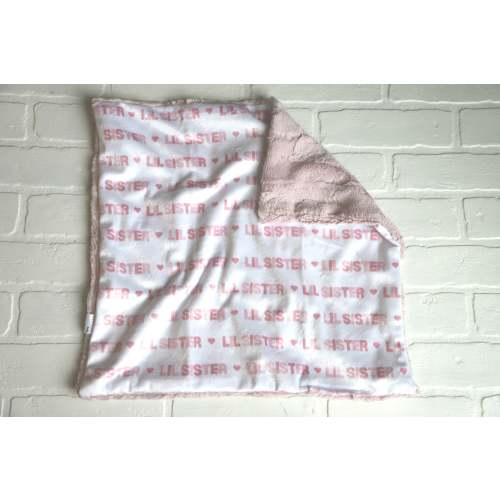 Lil Sister Pink Lovey Blanket