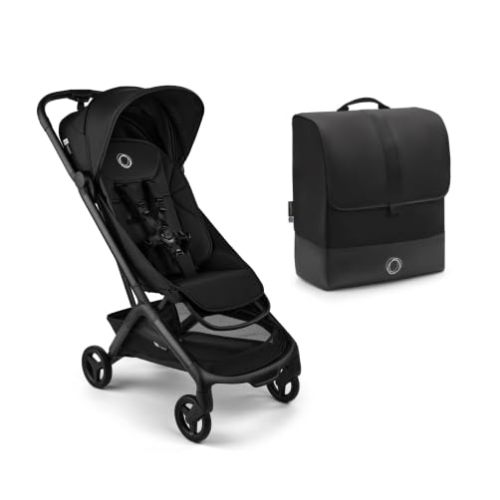 Bugaboo Butterfly 2 Travel Stroller with Transport Bag – Ultra-Compact Stroller (Black) Airplane-Friendly, Lightweight & Travel-Ready