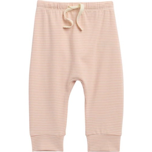 Kids' Stripe Organic Cotton Drawstring Pants, 3-6M