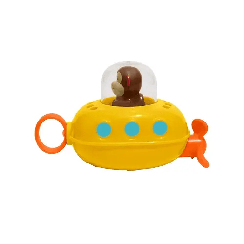 Skip Hop Pull & Go Monkey Submarine: Baby Bath Toy, Marshall Monkey Zoo Character