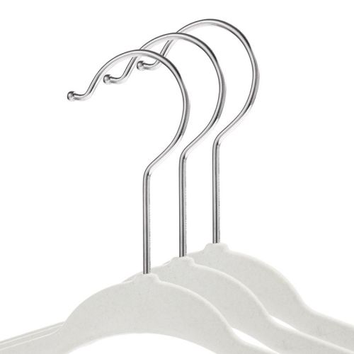 Casafield 11" Velvet Baby Hangers for Infant & Toddler Clothes, Set of 100, Color: Ivory