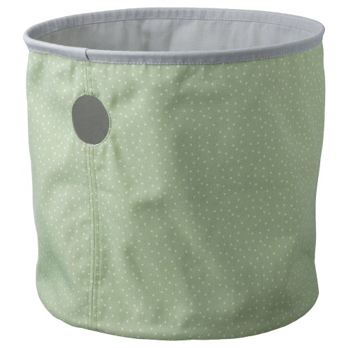 LEN Storage bag - dotted green/light gray