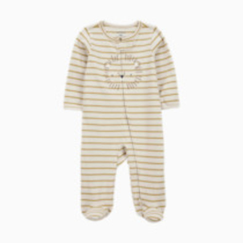 Carter's 2-Way Zip Cotton Sleep & Play Pajamas - Lion Striped, 6 M