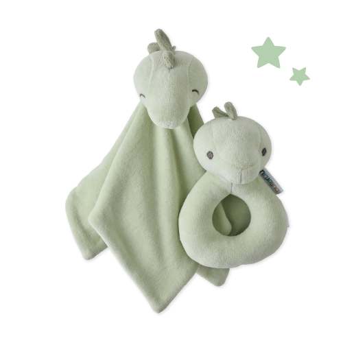SNUGGLE + SHAKE - Baby Lovey Security Blanket Toy and Rattle Set