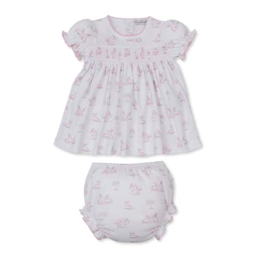 Springtime Bunny Fun Smocked Dress Set