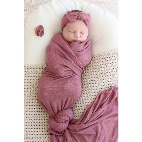 Boysenberry Bamboo Waffle Oversized Swaddle Blanket