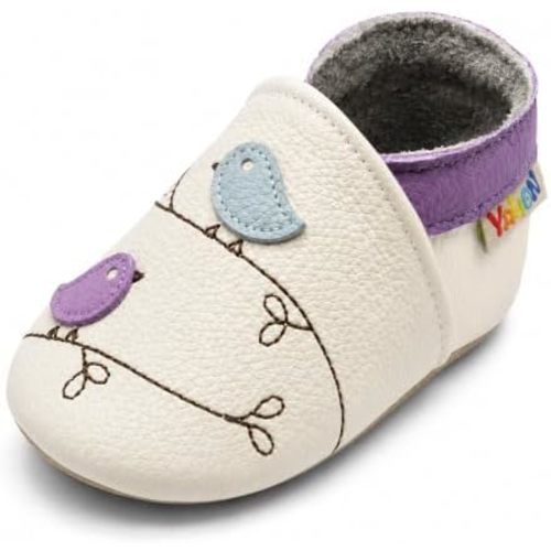 YALION Baby Soft Leather Shoes Suede Sole Infant Toddler First Walking Sports Crib Moccasins