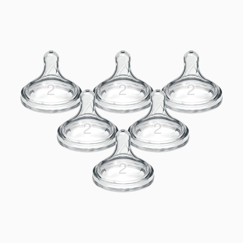 Dr. Brown's Wide-Neck Nipple (6 Pack) - Clear, Level 2