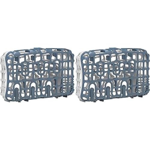 Dr. Brown's Dishwasher Basket for Small Baby Bottle Parts, Pacifiers, and Accessories, Clean, Store and Organize Newborn Essentials, Green, BPA-Free (Pack of 2)