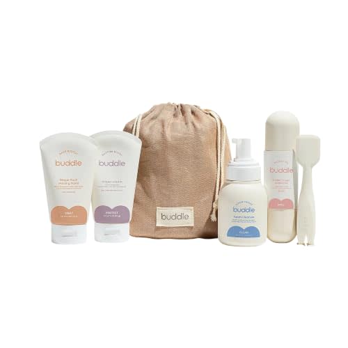 Buddle 4-Piece Diaper Rash Essentials Kit | Cleanser, Creams, Spatula