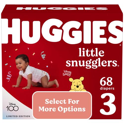 Huggies Little Snugglers Baby Diapers, Size 3, 68 Ct (Select for More Options)