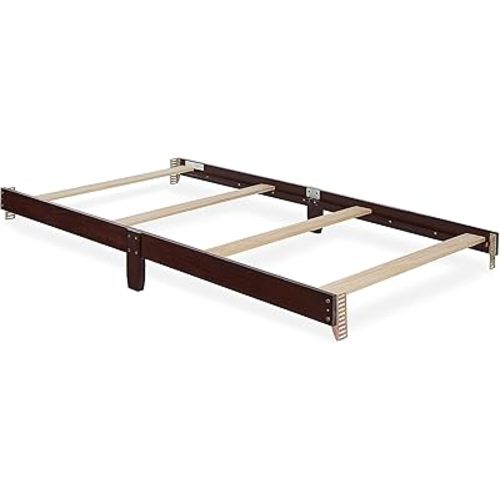 Dream On Me Mini Crib Bed Rail in Espresso, Converts Mini Cribs to Twin Size Beds, Solid Wood Construction