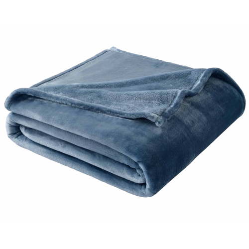 Better Homes & Gardens Luxury Velvet Plush Blanket, Blue, King