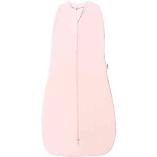 Tiny Twinkle Baby Sleep Sack 0-3 Months 1.0 TOG, Cotton & Elastane Wearable Blanket, Swaddle Transition Micro-Fleece, Machine Washable(Pink)