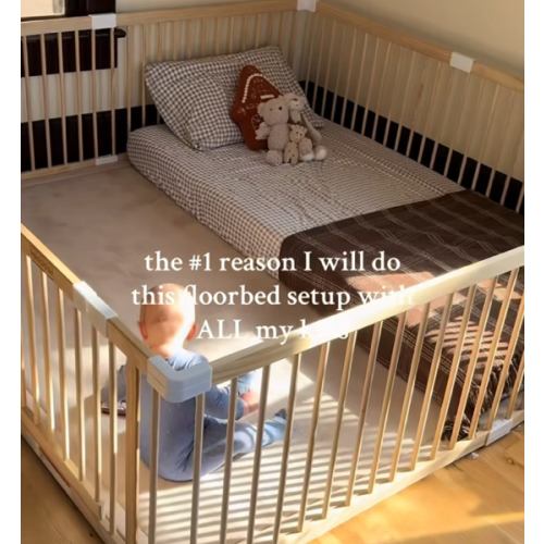 HARPPA Wooden Baby Gate Playpen | FOR FLOOR BED SET UP