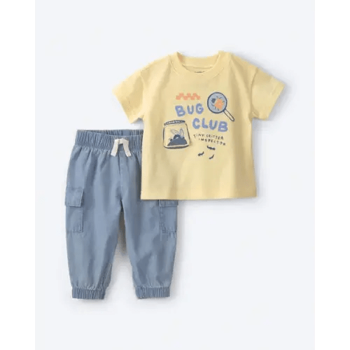 Baby Boy 2-Piece 'Bug Club' Top & Pant Set - Yellow | Carter's