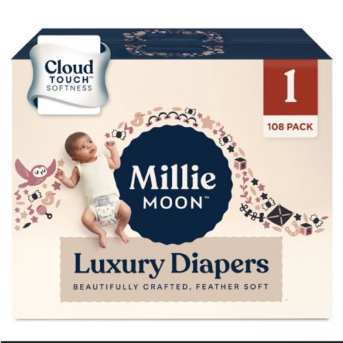 Millie Moon Luxury Disposable Diapers - Size 5 - 108ct