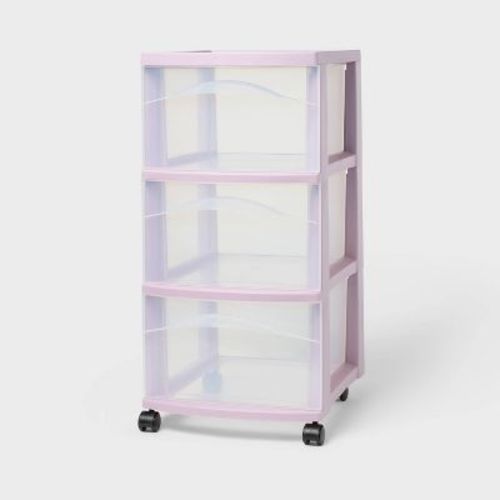 3 Drawer Medium Cart Lavender - Brightroom™