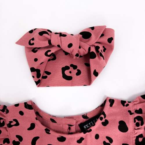 DUSKY PINK LEOPARD PRINT HEADBAND – Skeletots