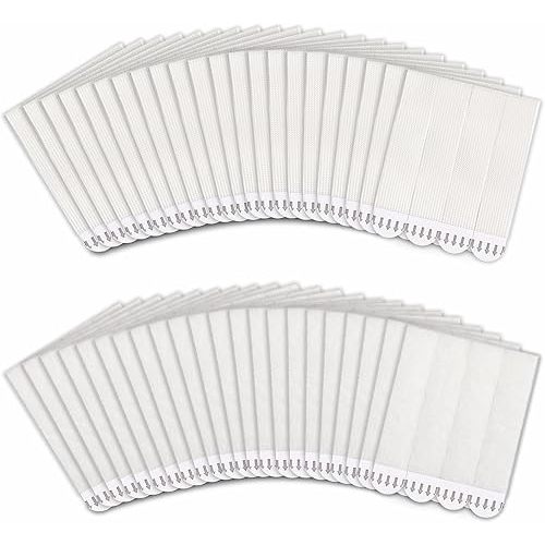MOVELYST 60-Pairs(120 Strips) Large Picture Hanging Strips Heavy Duty, Removable Hook and Loop Tape, Picture Hanger Damage Free, Waterproof Adhesive Strips for Frame Hanging